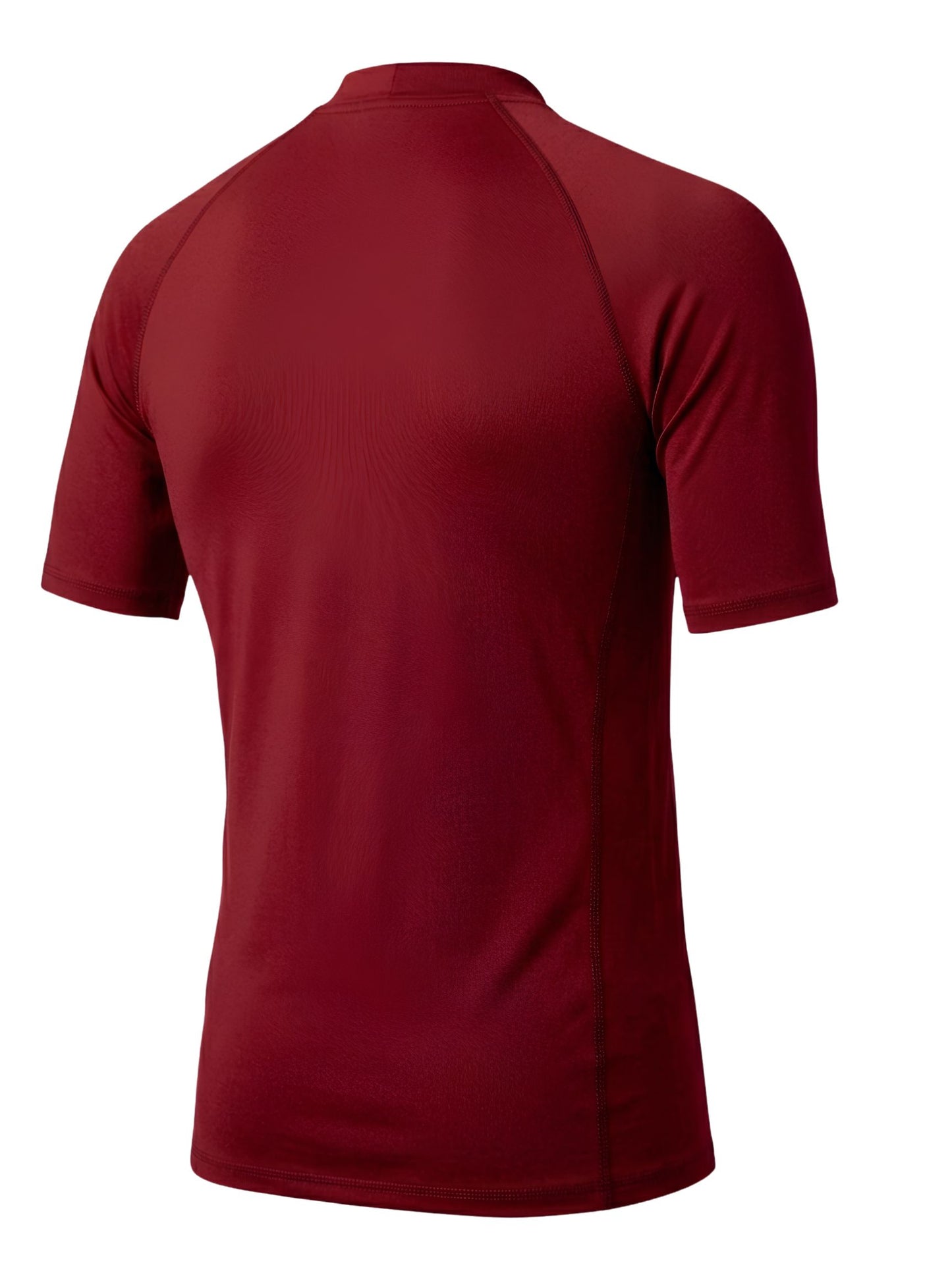 Playera UPF50+ Protección Solar hombre Rashguard rojo manga corta