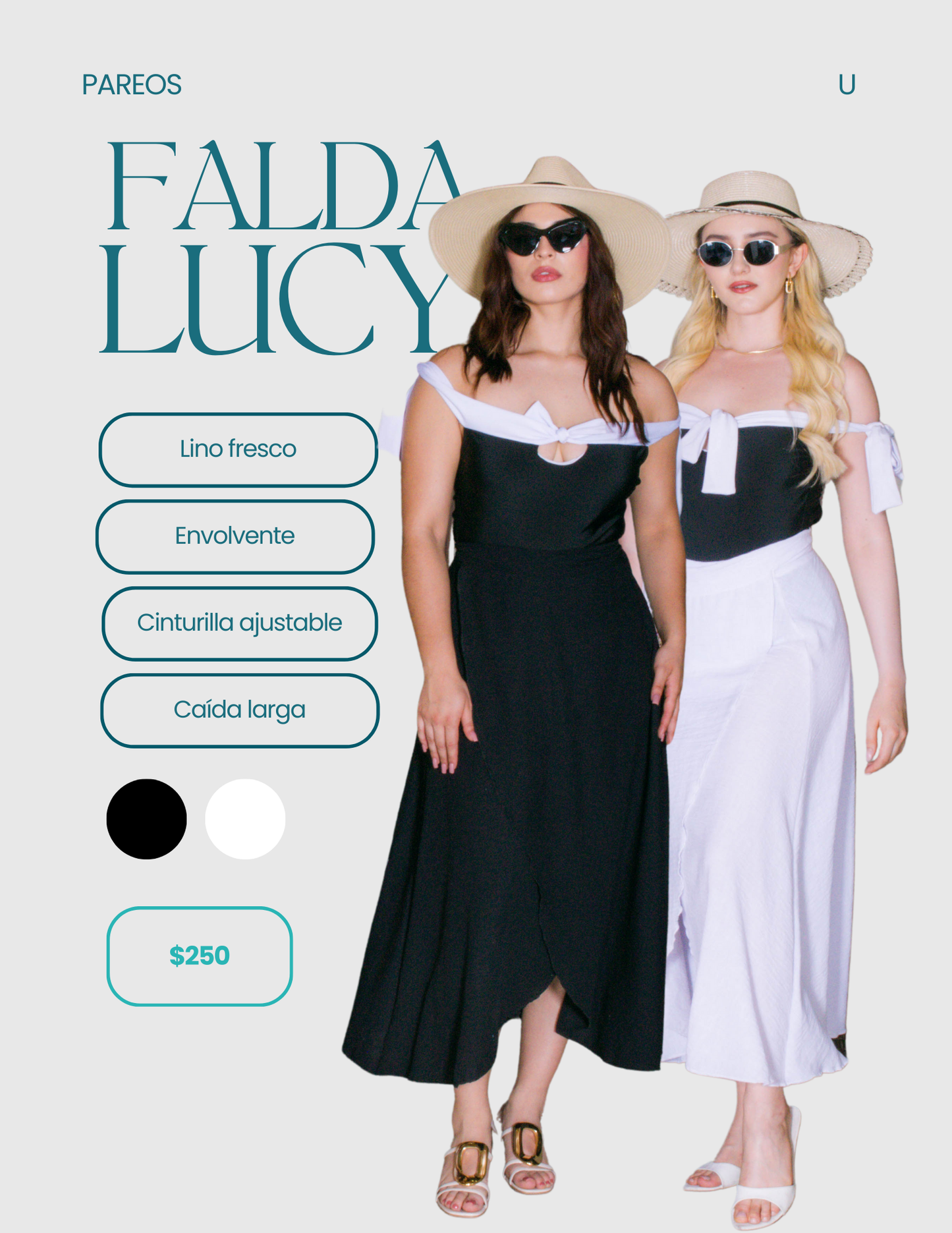 Salida de baño falda Lucy negra