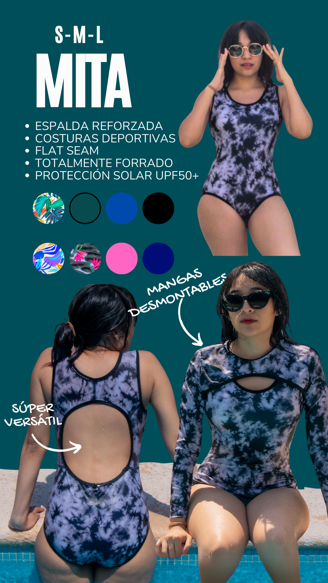 Completo Mita mangas desmontables