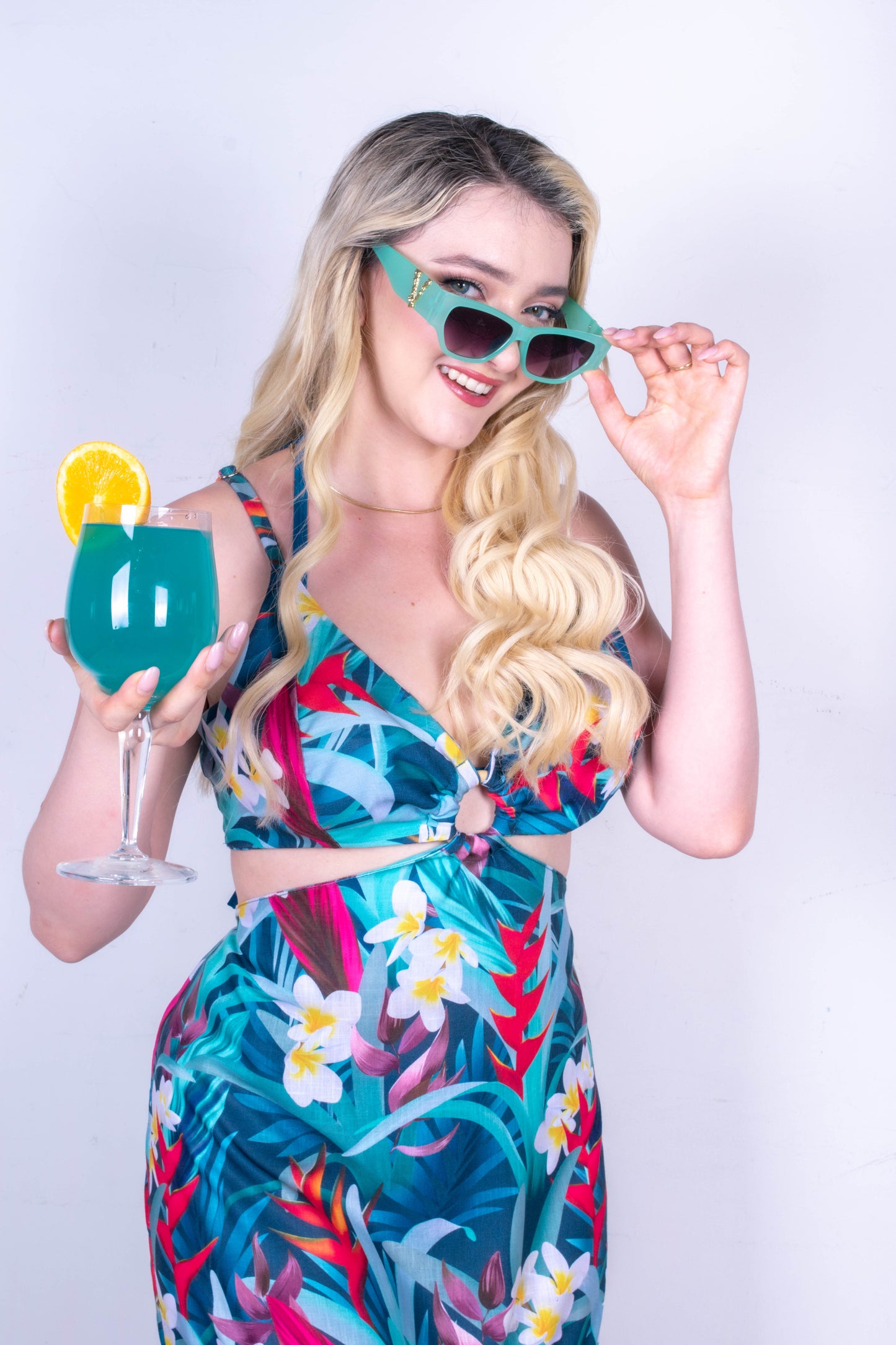 Vestido fresco de lino – Litibú Tropical Blue