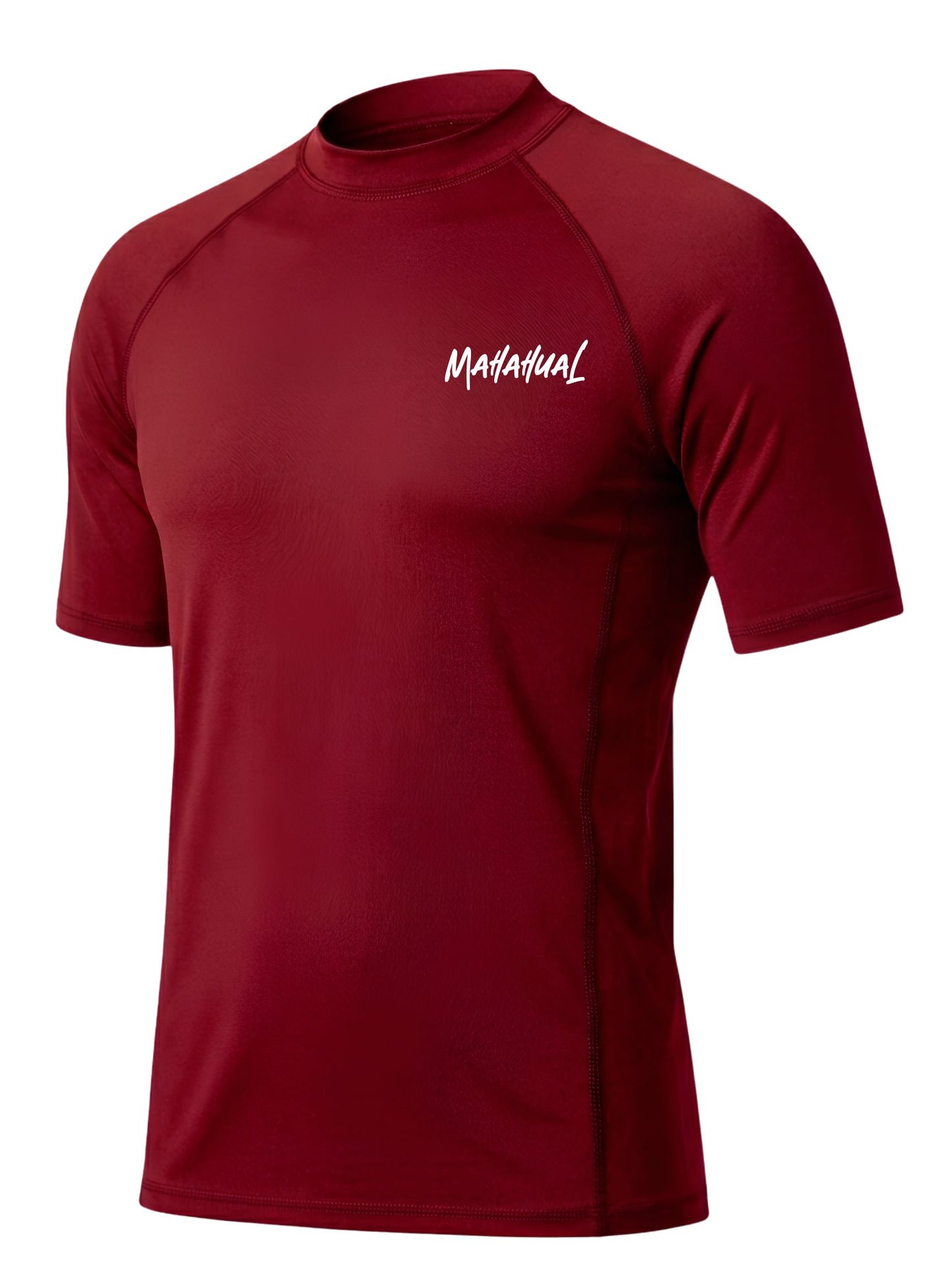 Playera UPF50+ Protección Solar hombre Rashguard rojo manga corta
