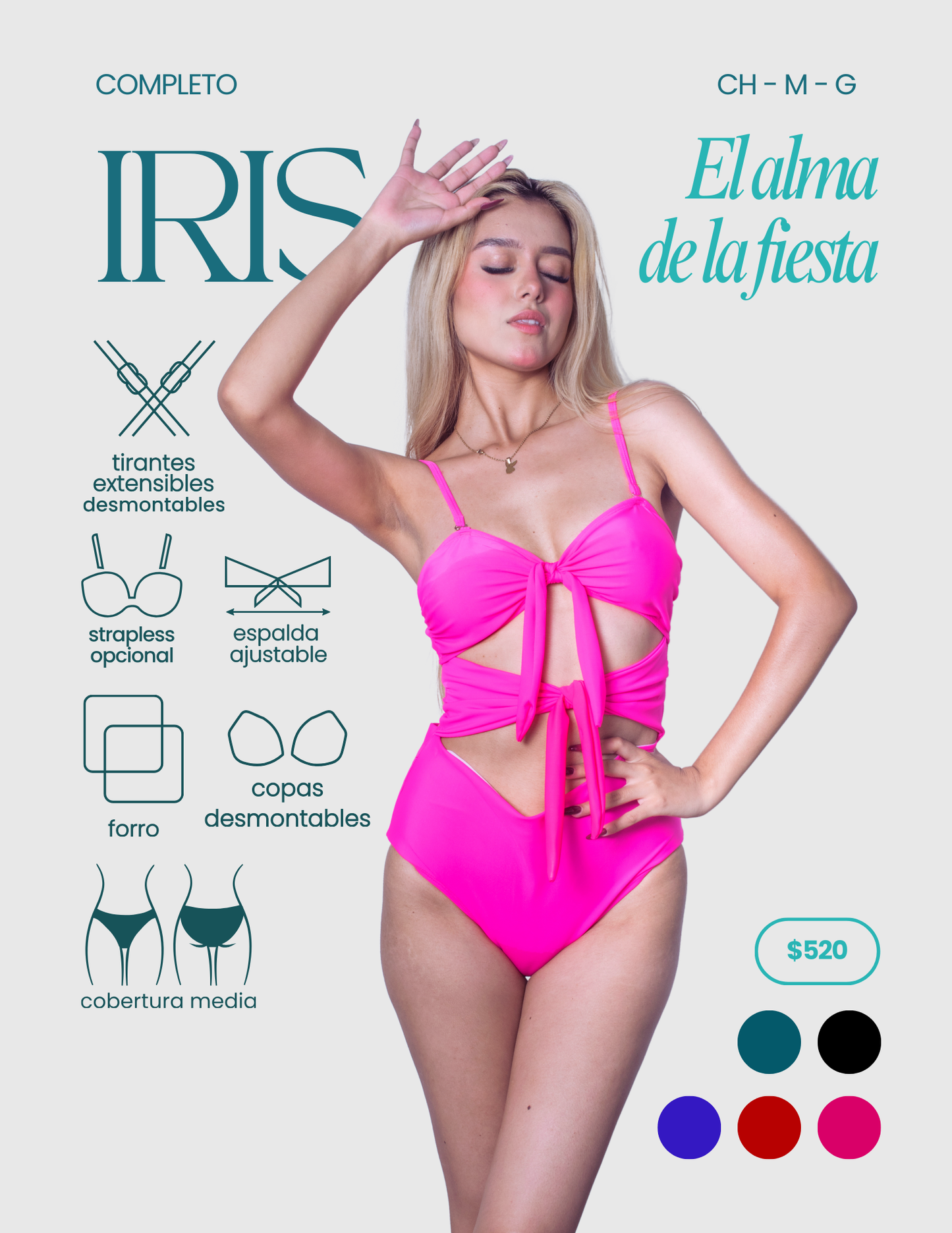 Traje de baño completo cutout sexy – Iris negro