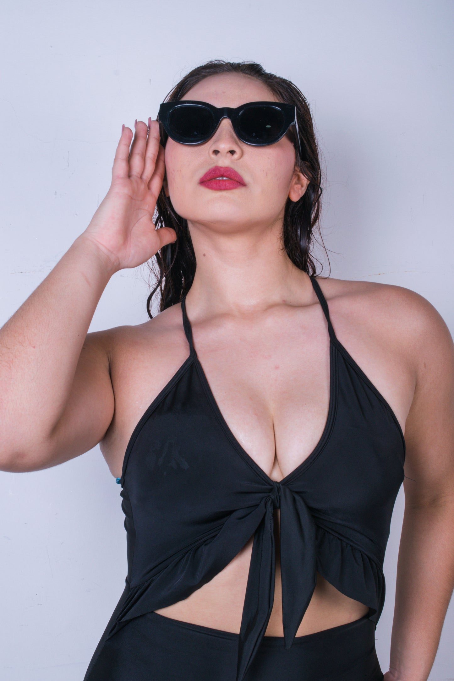 Bacalar traje de baño completo efecto push up natural - Negro