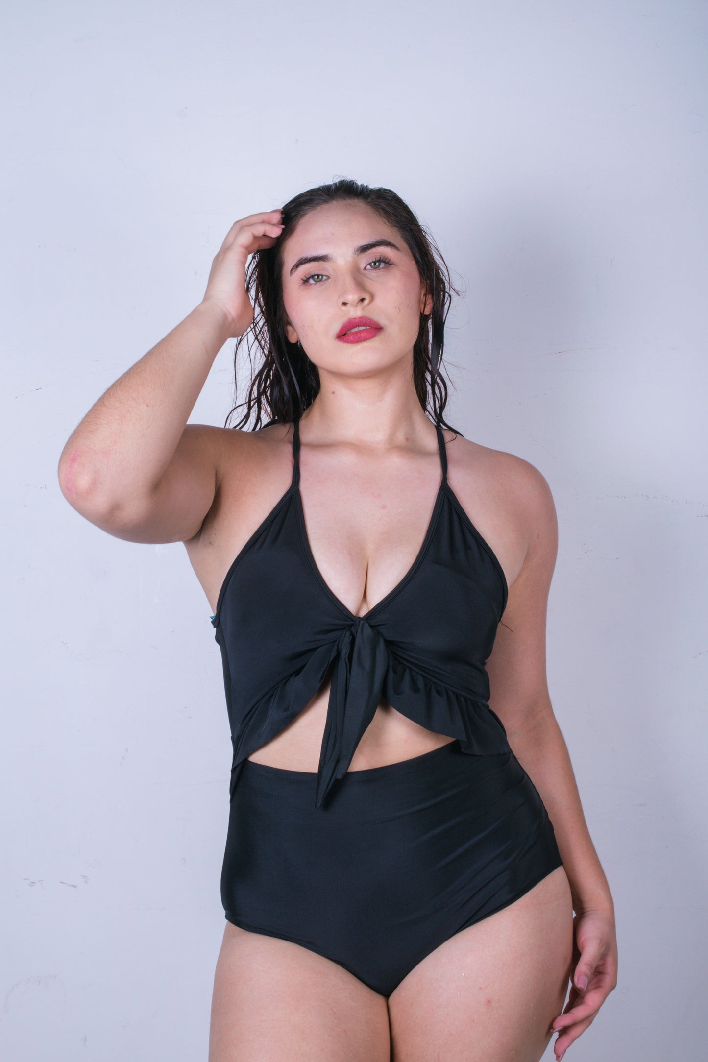 Bacalar traje de baño completo efecto push up natural - Negro