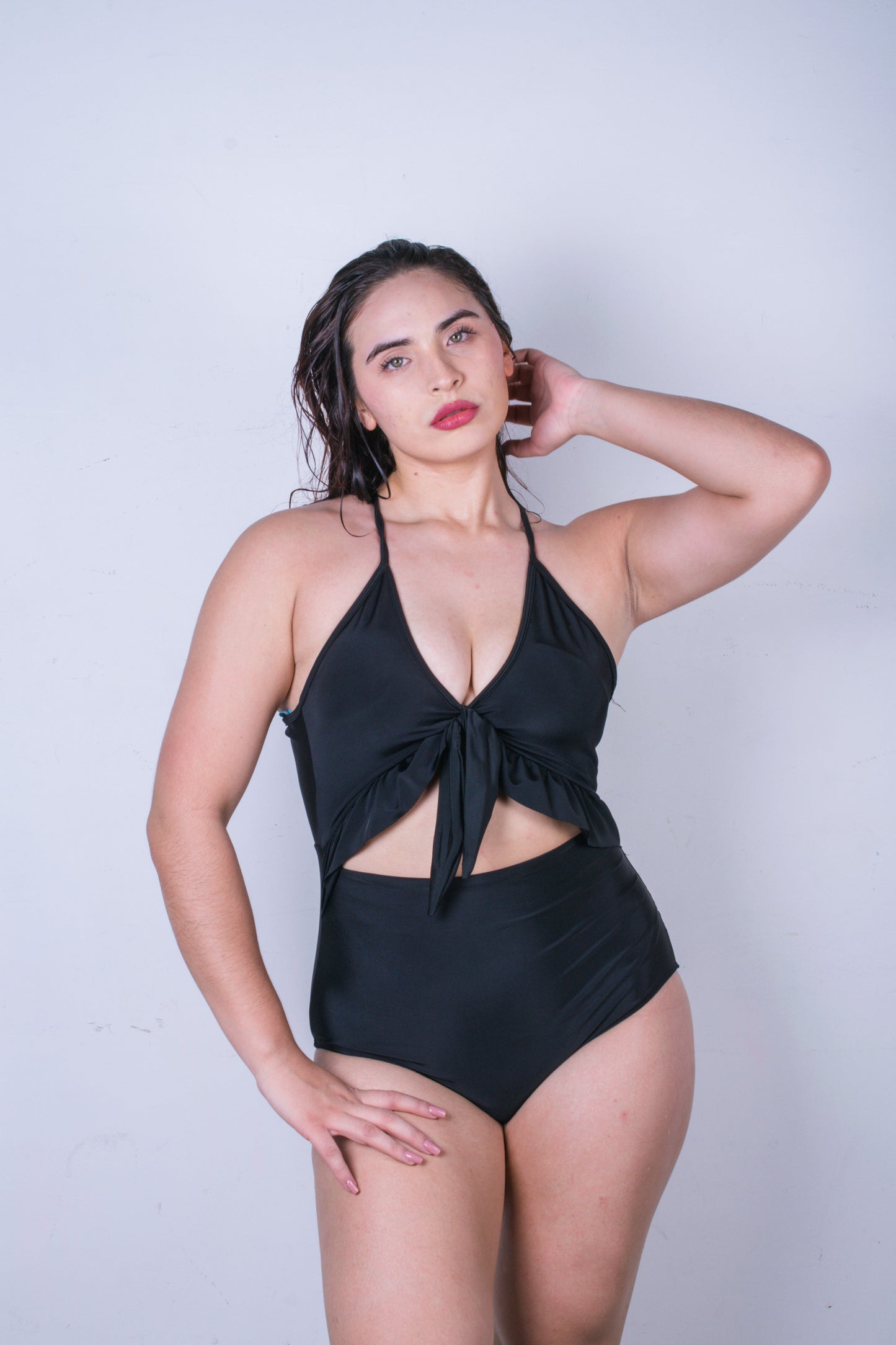 Bacalar traje de baño completo efecto push up natural - Negro