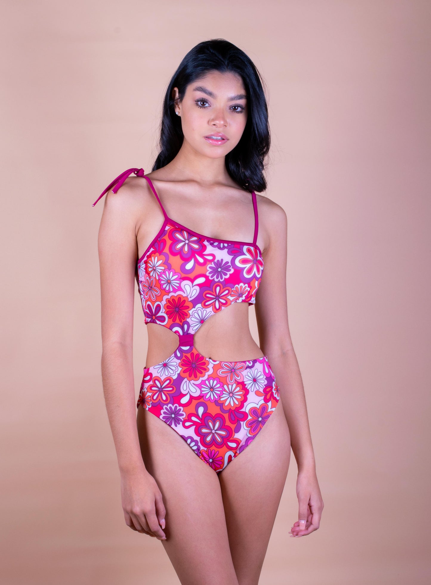 Boca cut-out flowerpower / magenta reversible