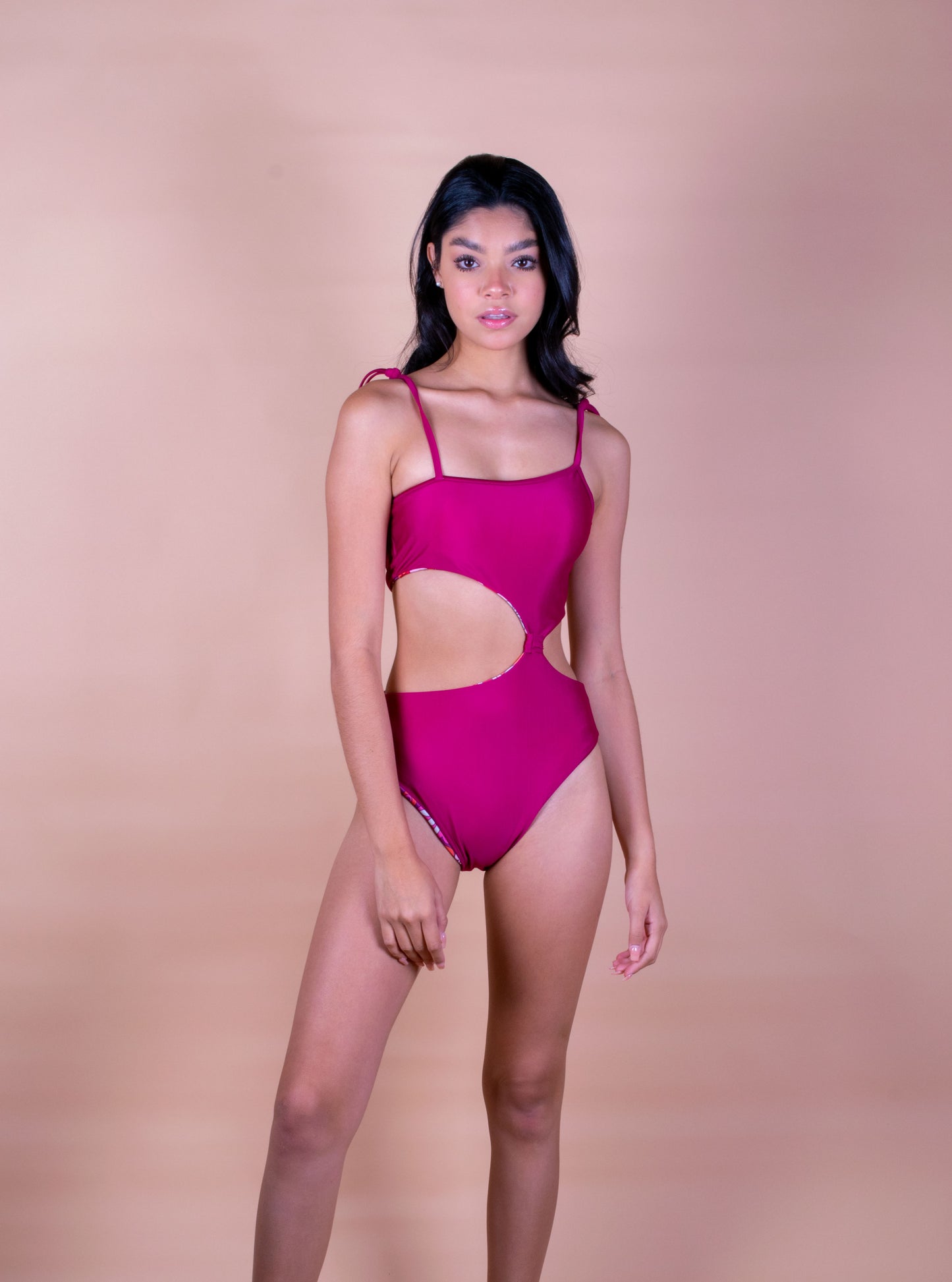 Boca cut-out flowerpower / magenta reversible