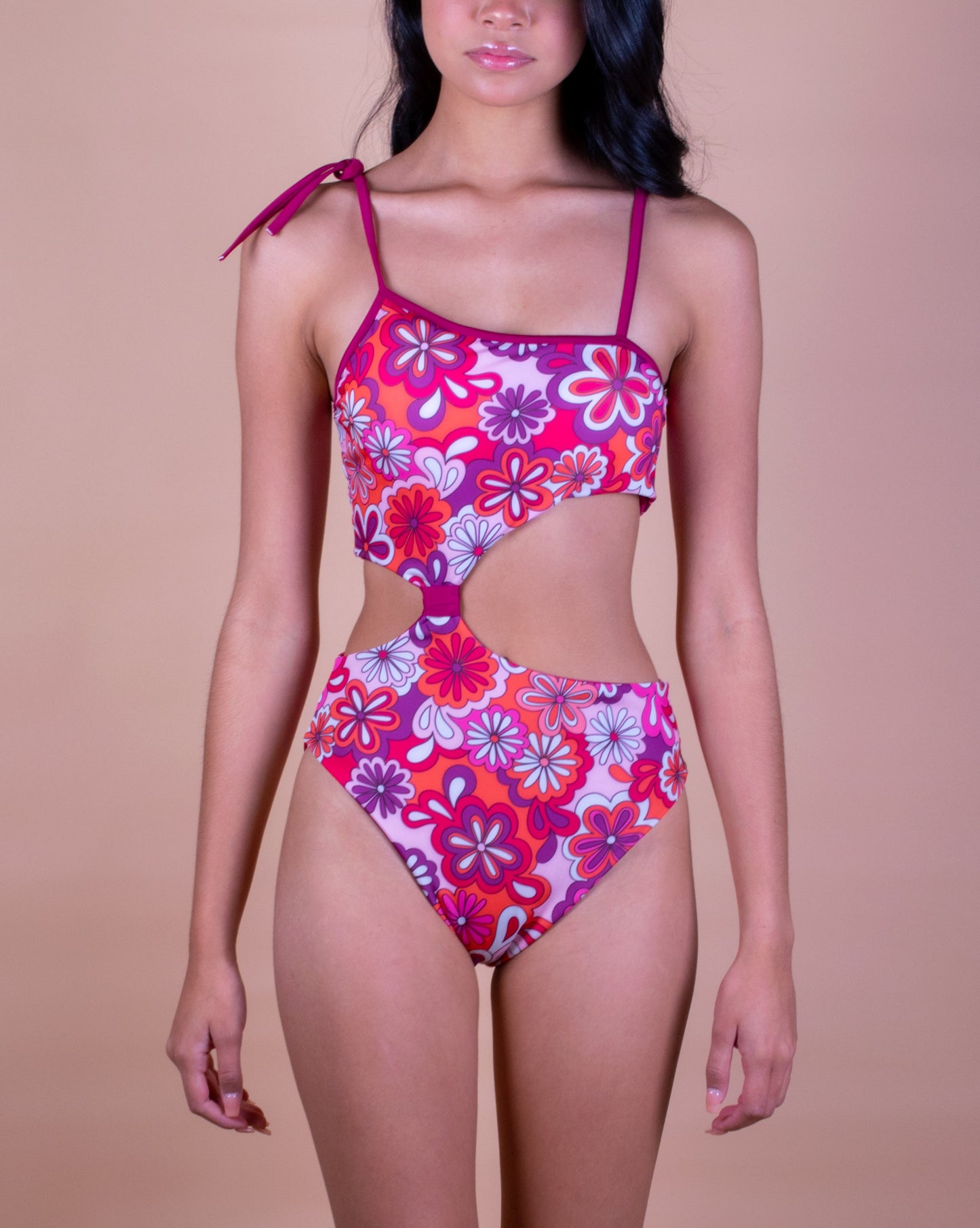 Boca cut-out flowerpower / magenta reversible